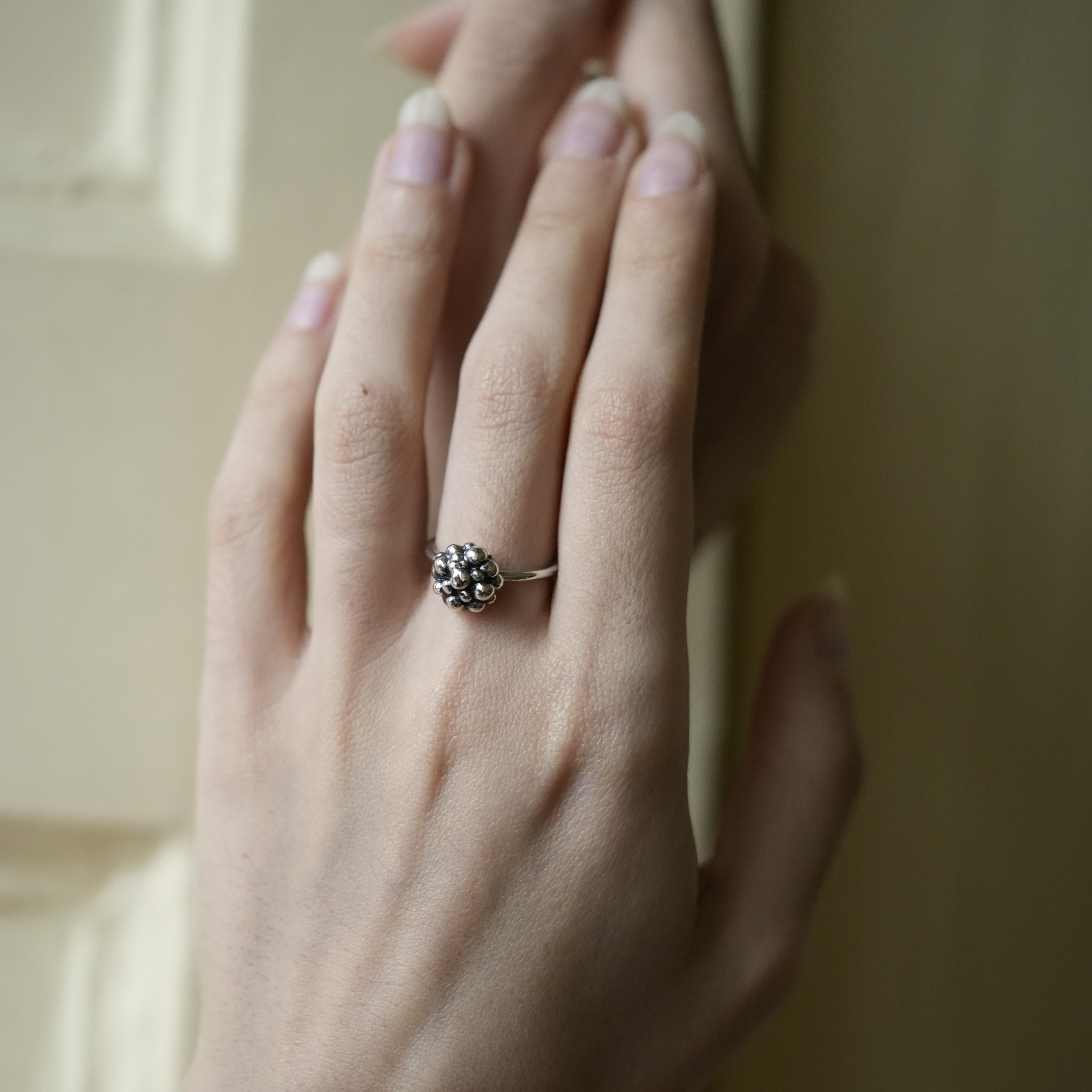 Blueberry Solitaire Ring