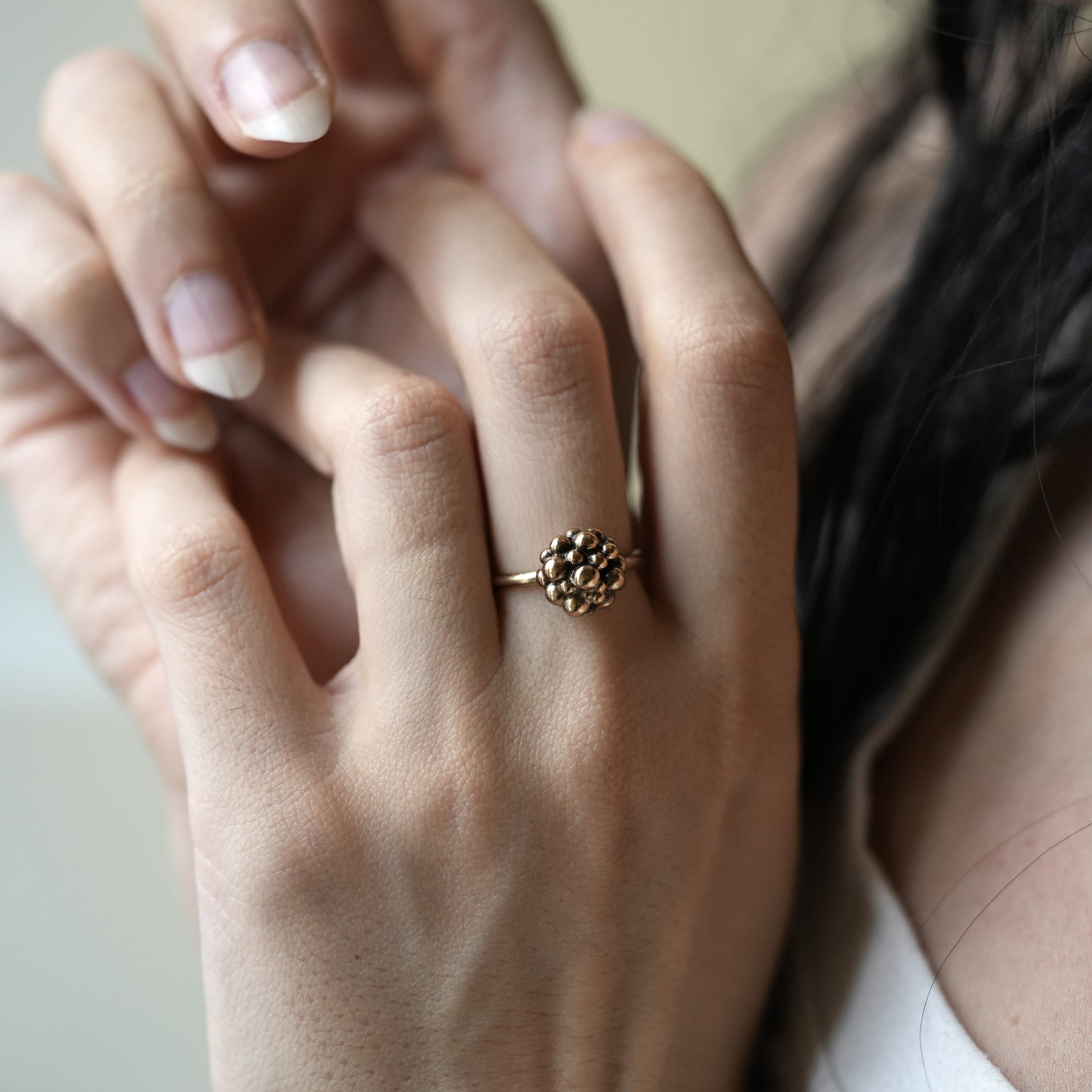 Blueberry Solitaire Ring