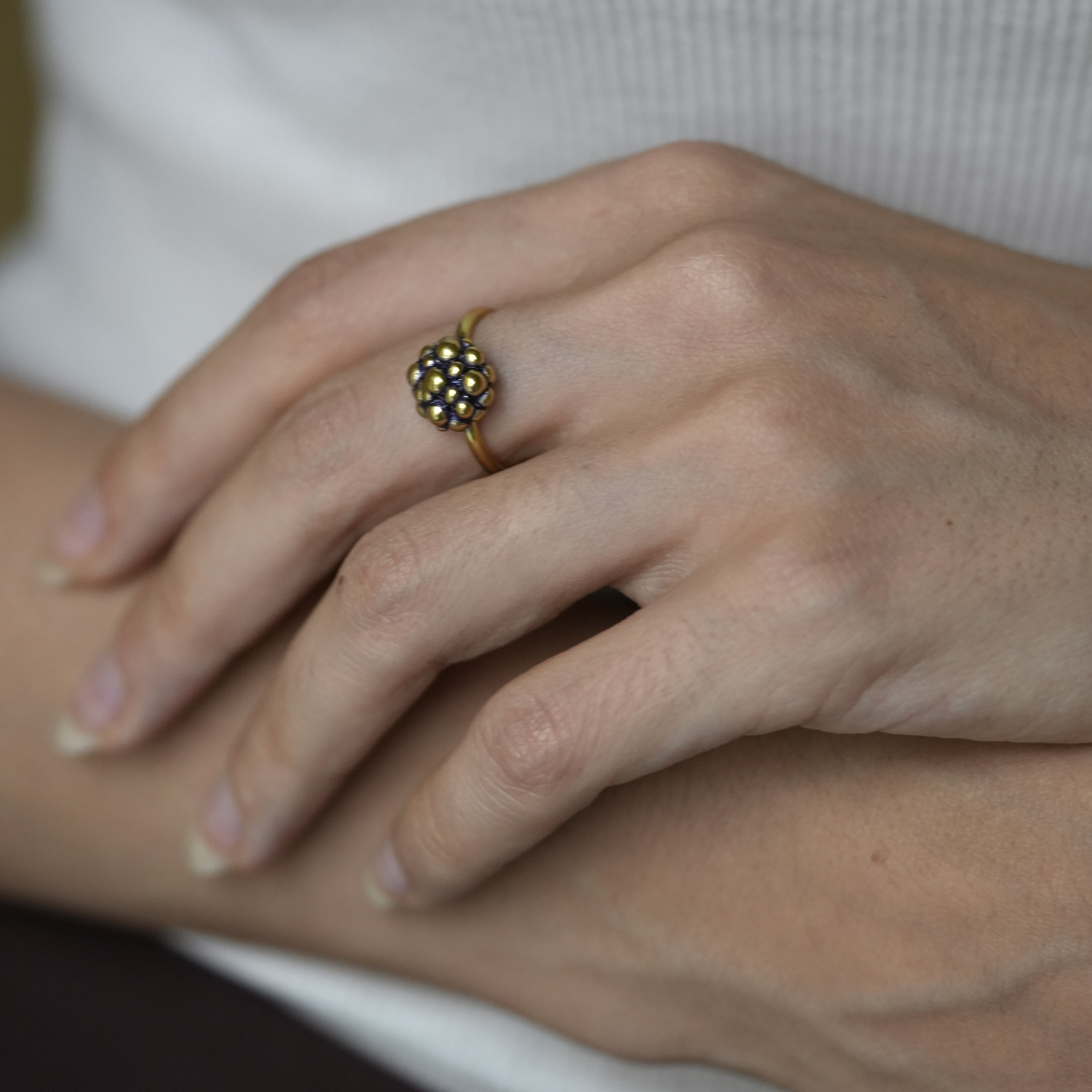 Blueberry Solitaire Ring