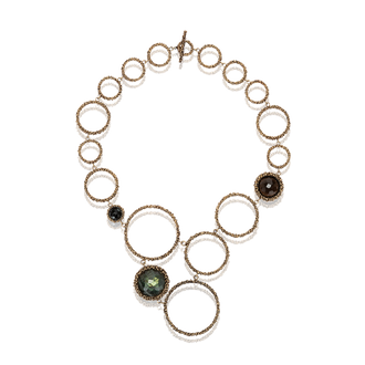 Bronzo Cioccolato - Labradorite;  Quarzo Fumè;  Onice