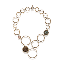 Bronzo Cioccolato - Quarzo fumè;  Labradorite;  Quarzo Rosa