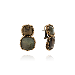 Bronzo Cioccolato - Labradorite, Quarzo Fumè