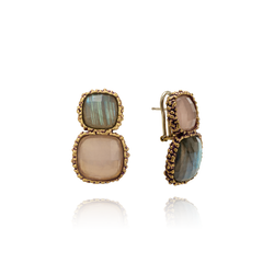 Ottone Divino - Quarzo rosa, Labradorite