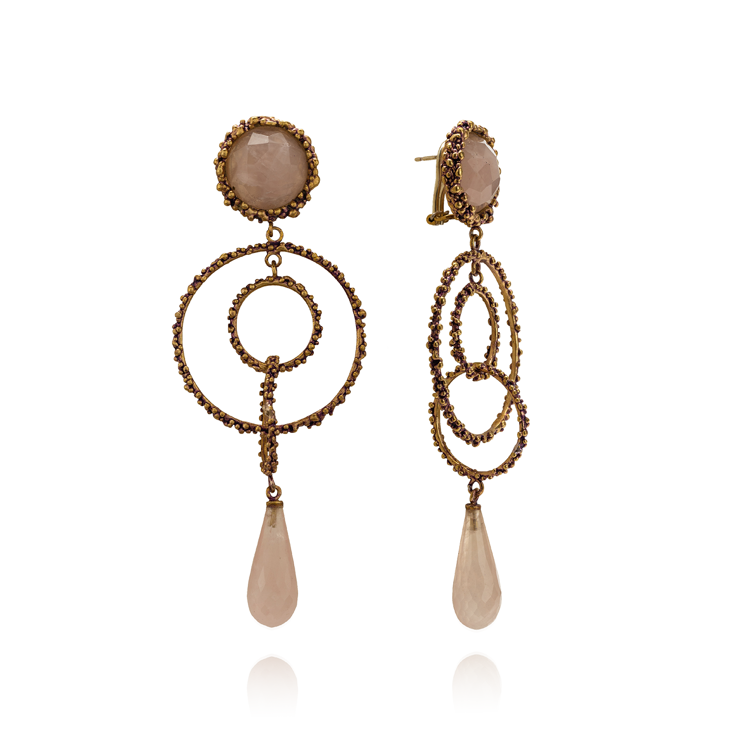 Pendolo Ottone Divino Quarzo Rosa