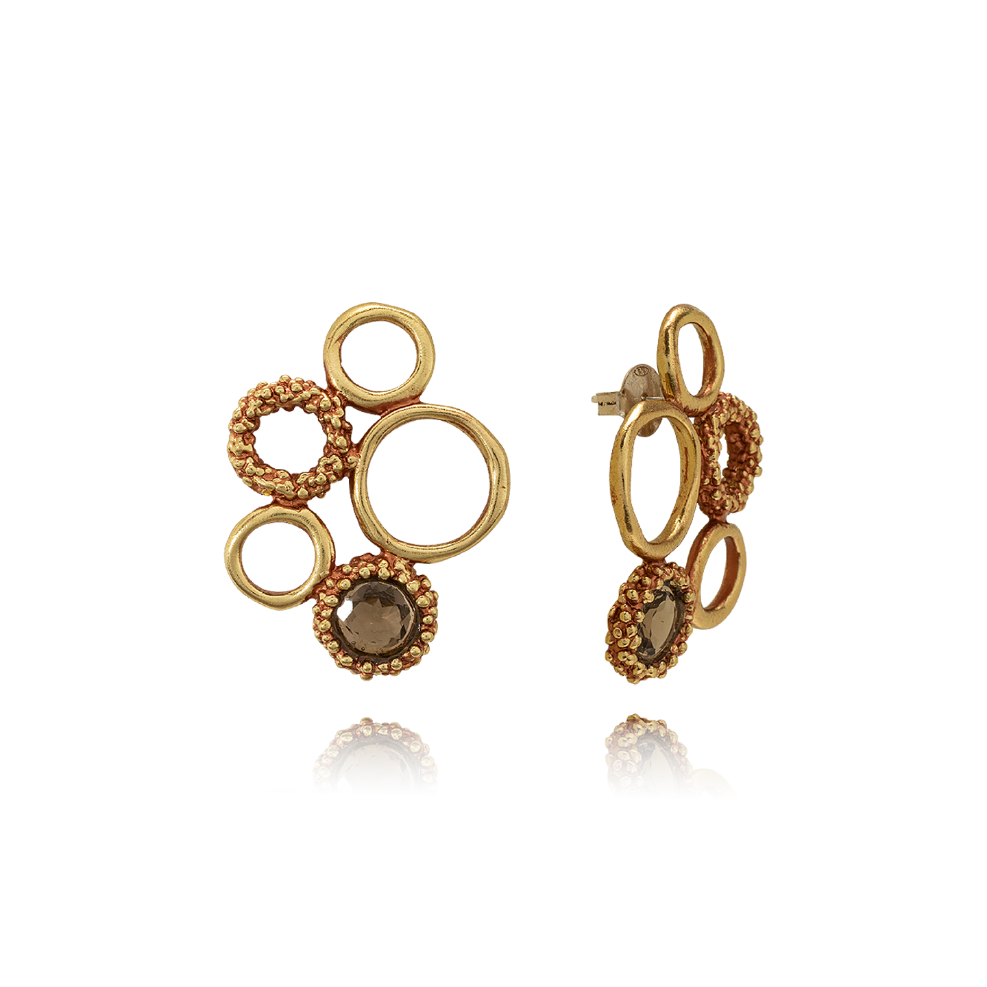 Alchimia Ottone Miele Quarzo Fumè